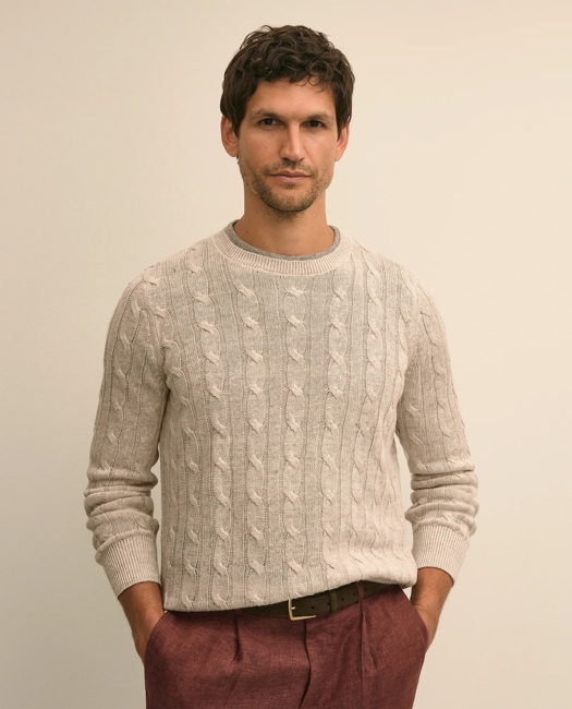 Linen Cable Knit Sweater