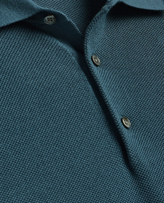 Supima Cotton Pique Polo Sweater