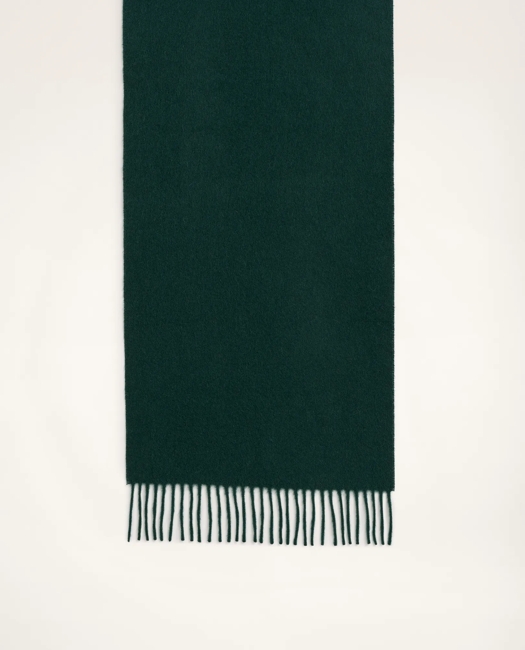 Cashmere Fringed Scarf - Dark Green