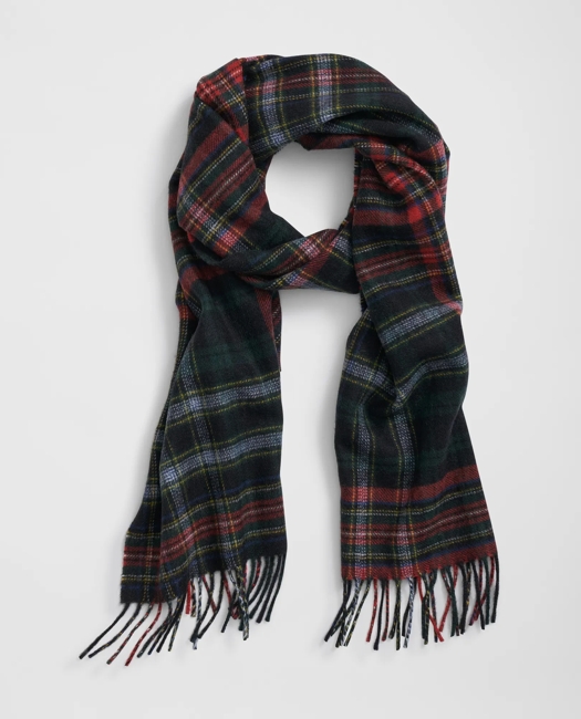 Cashmere Plaid Fringe Scarf