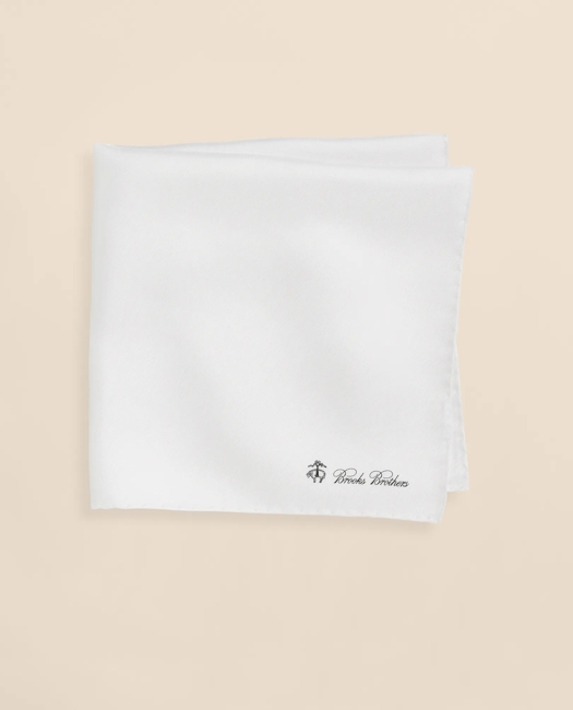 Silk Pocket Square - White