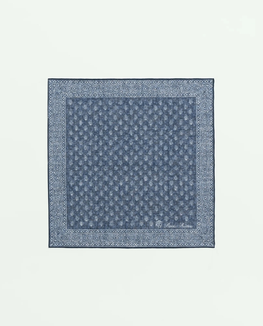 Batik Foulard Cotton-Linen Pocket Square Tie