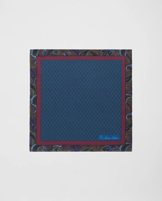 Paisley Border Silk Pocket Square Tie