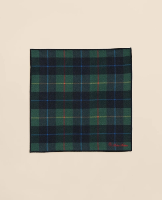 Wool Plaid Pocket Square Tie