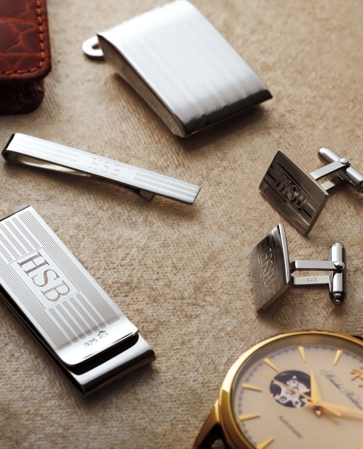 Engravable Sterling Silver Rhodium Plated Buckle