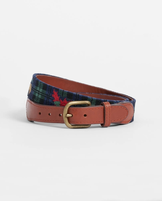 Smathers & Branson Needlepoint Golden Fleece Holiday Belt