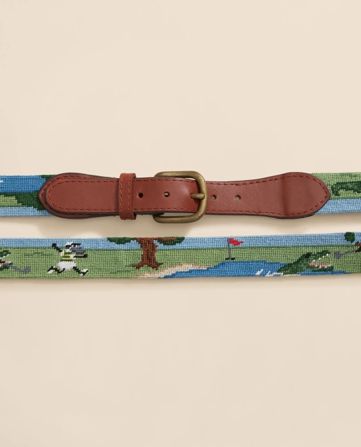 Smathers & Branson Needlepoint Henry Alligator Belt