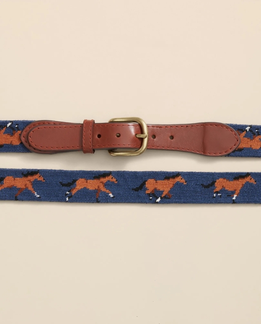 Smathers & Branson Needlepoint Horse Belt