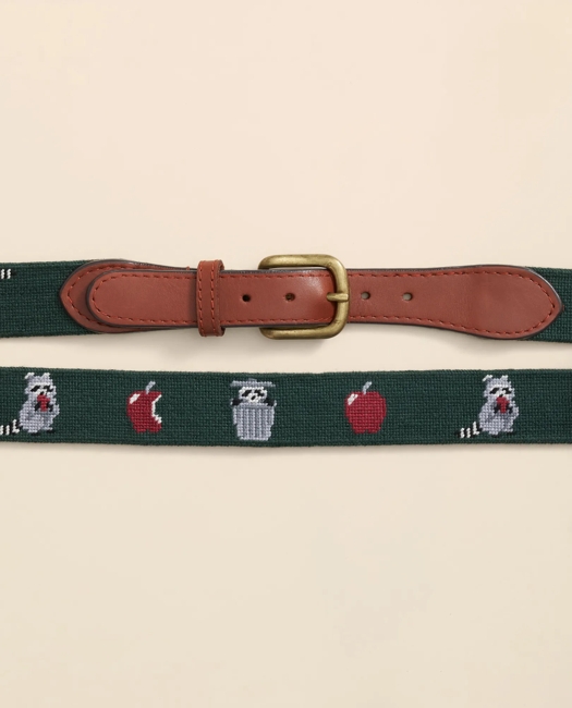 Smathers & Branson Needlepoint Racoon Belt
