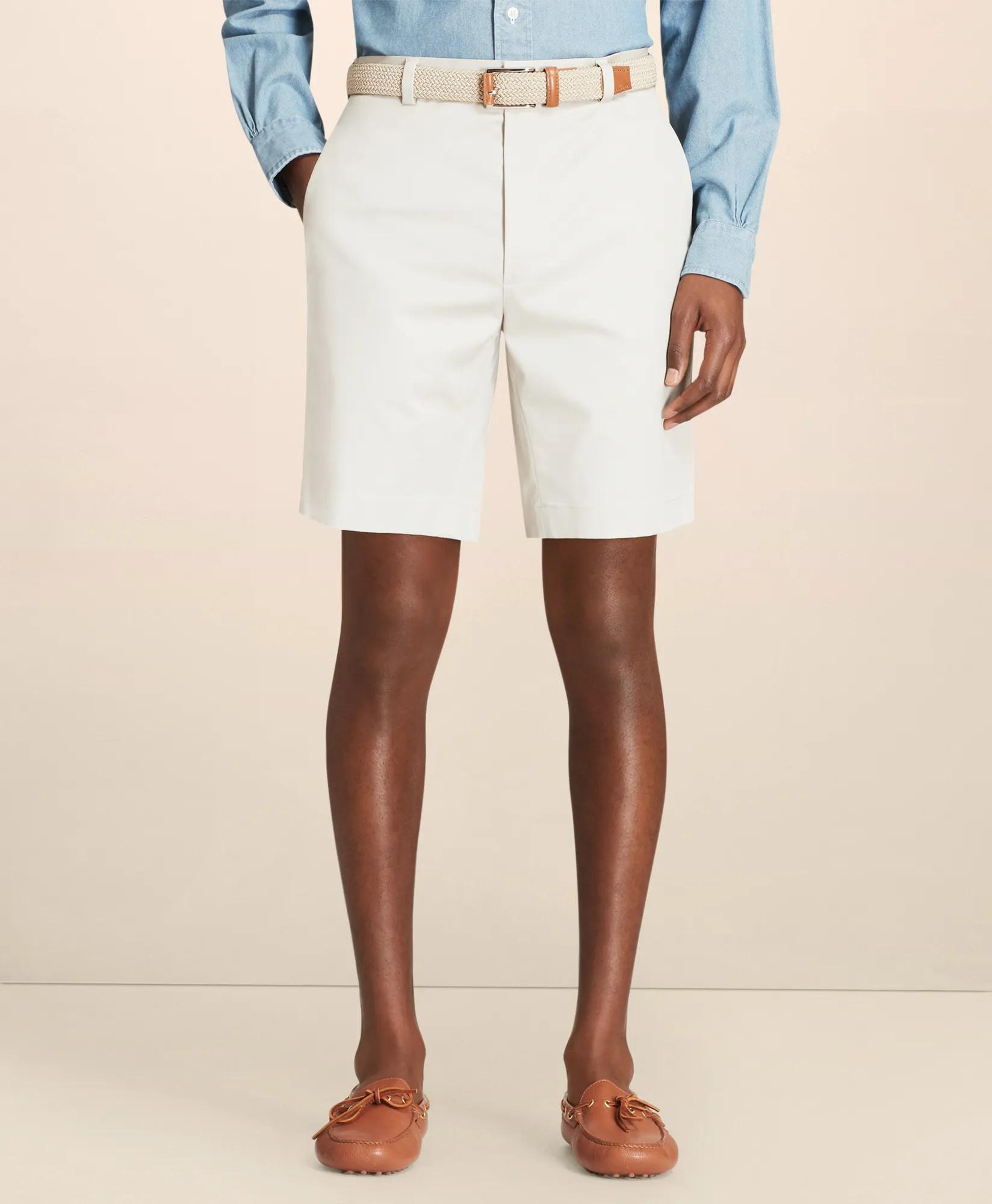 9" Flat Front Stretch Advantage Chino Shorts