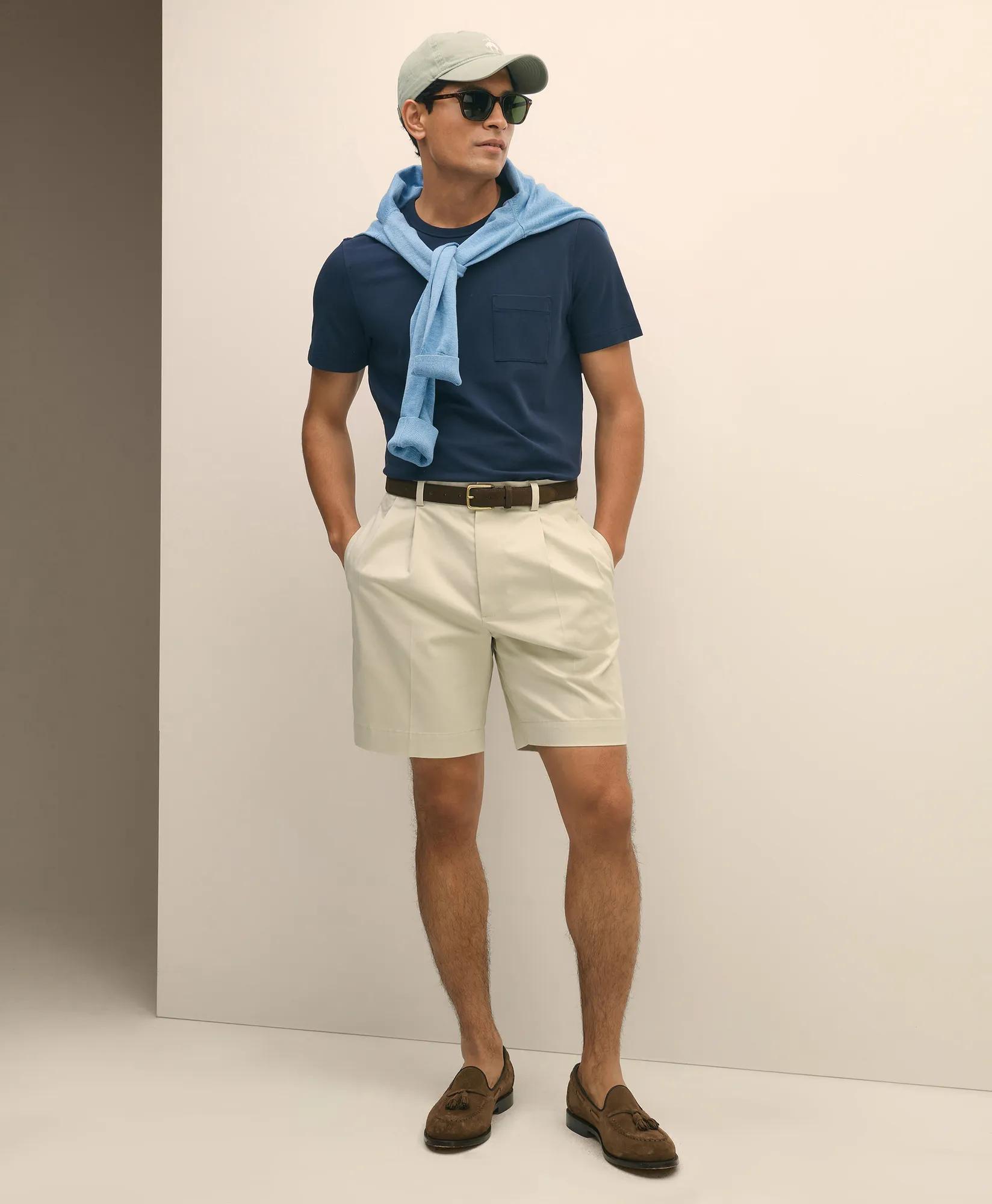 8" Pleat Front Stretch Advantage Chino Shorts