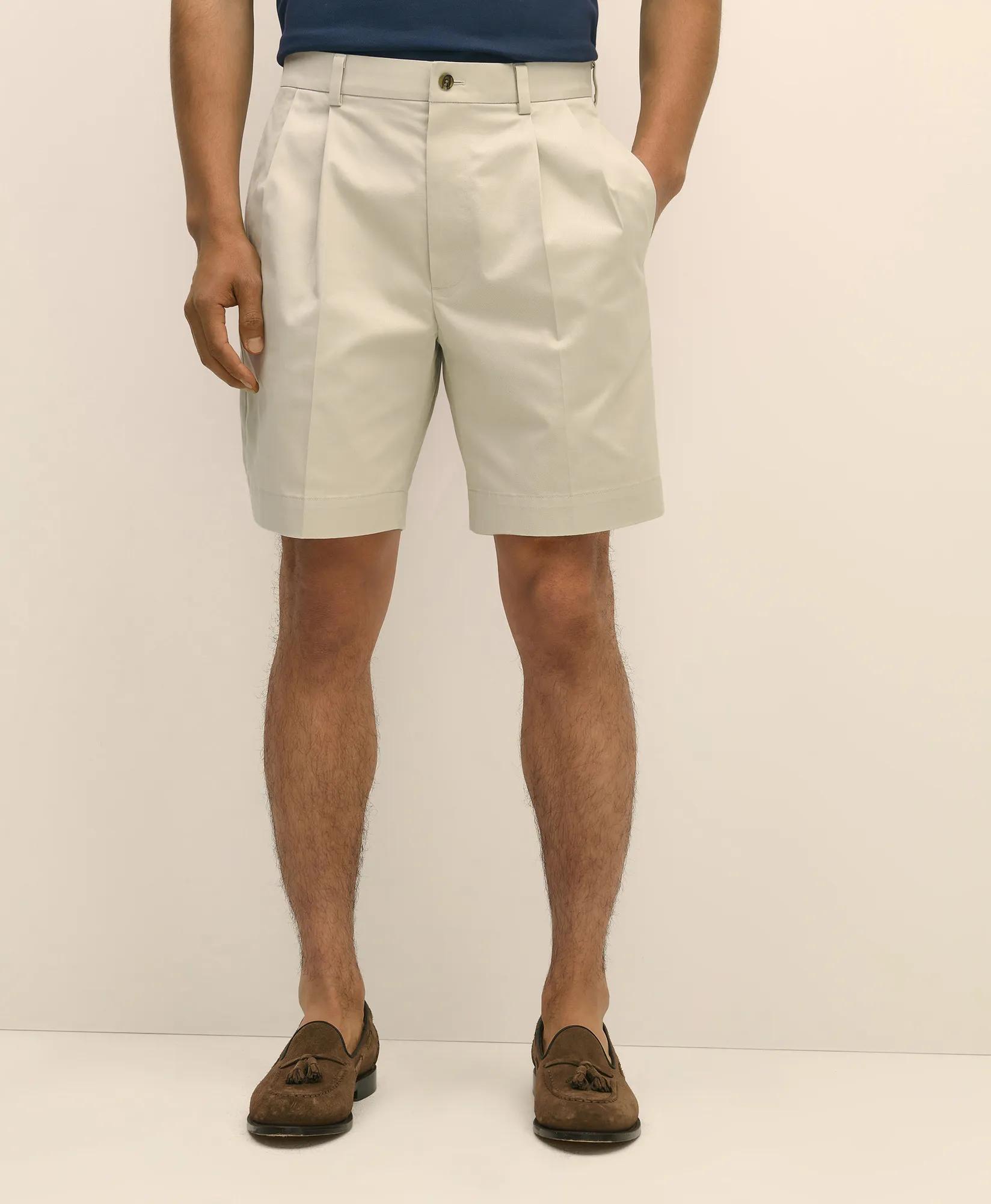 8" Pleat Front Stretch Advantage Chino Shorts