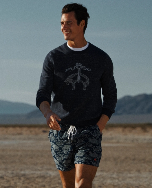 6" Linen-Cotton Floral Printed Friday Shorts