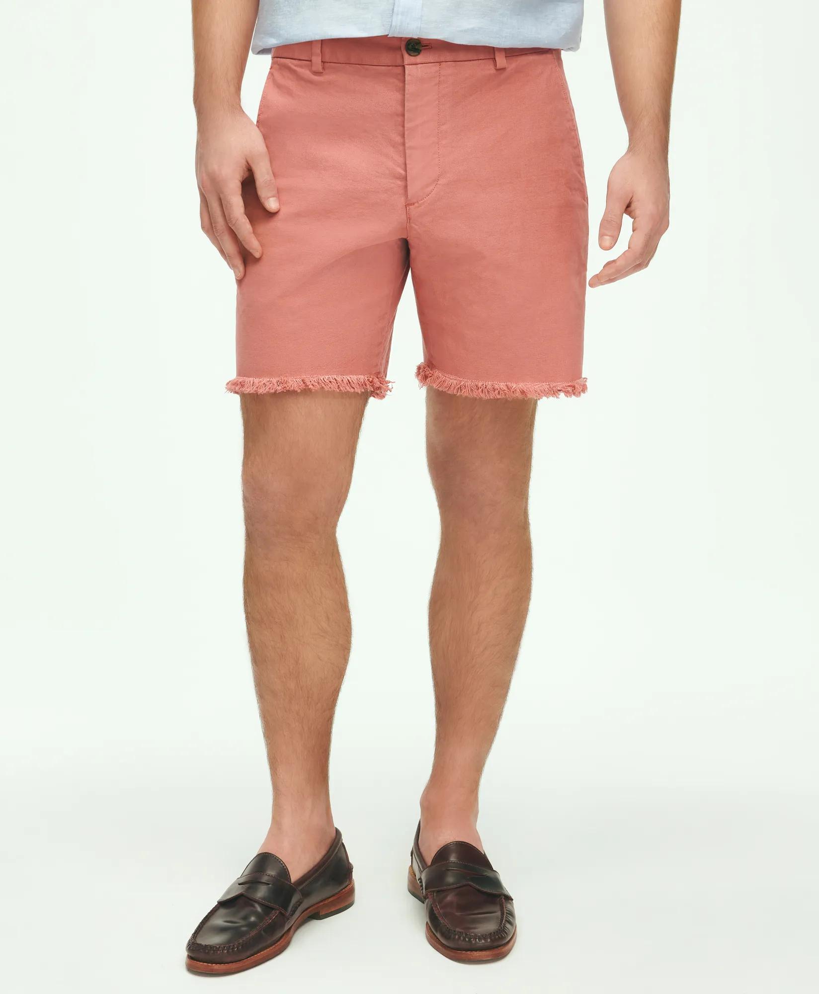 7" Cotton Canvas Cut-Off Shorts