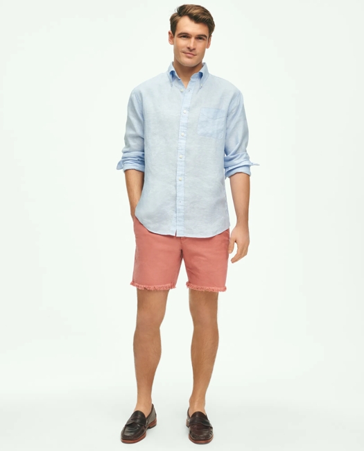 7" Cotton Canvas Cut-Off Shorts