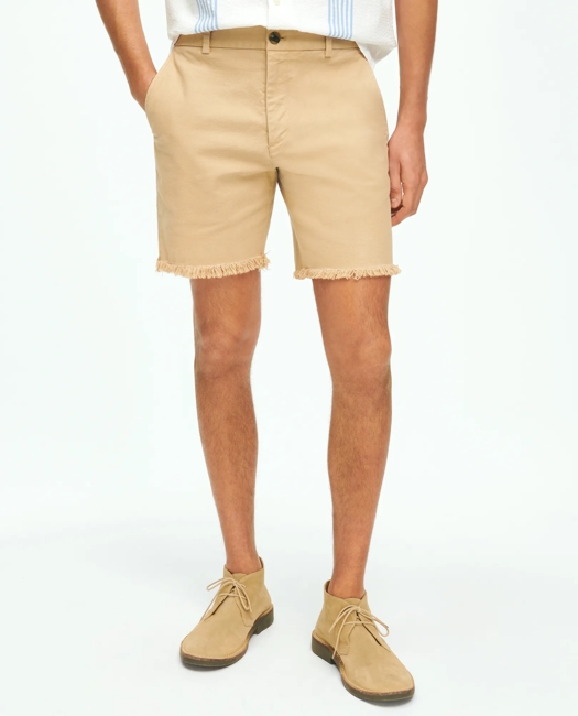 7" Cotton Canvas Cut-Off Shorts