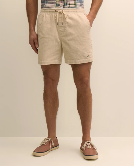6" Friday Shorts in 8-Wale Cotton Corduroy Pants - Light Beige