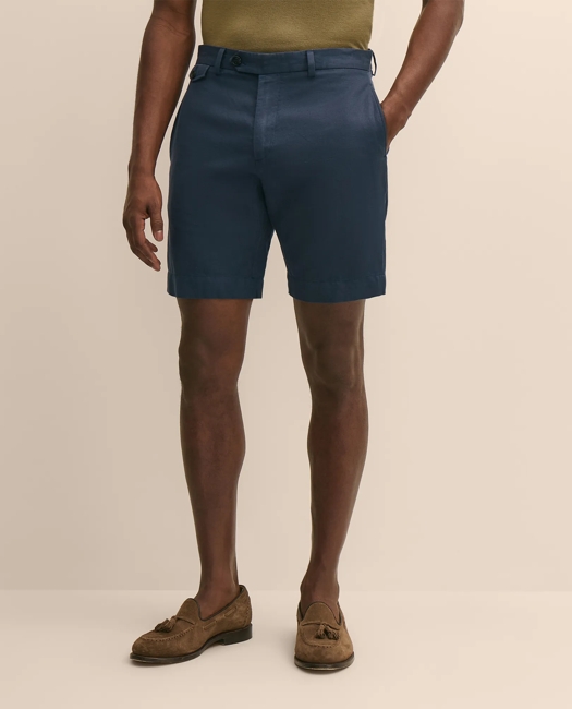 The 9" Linen-Cotton Shorts - Navy