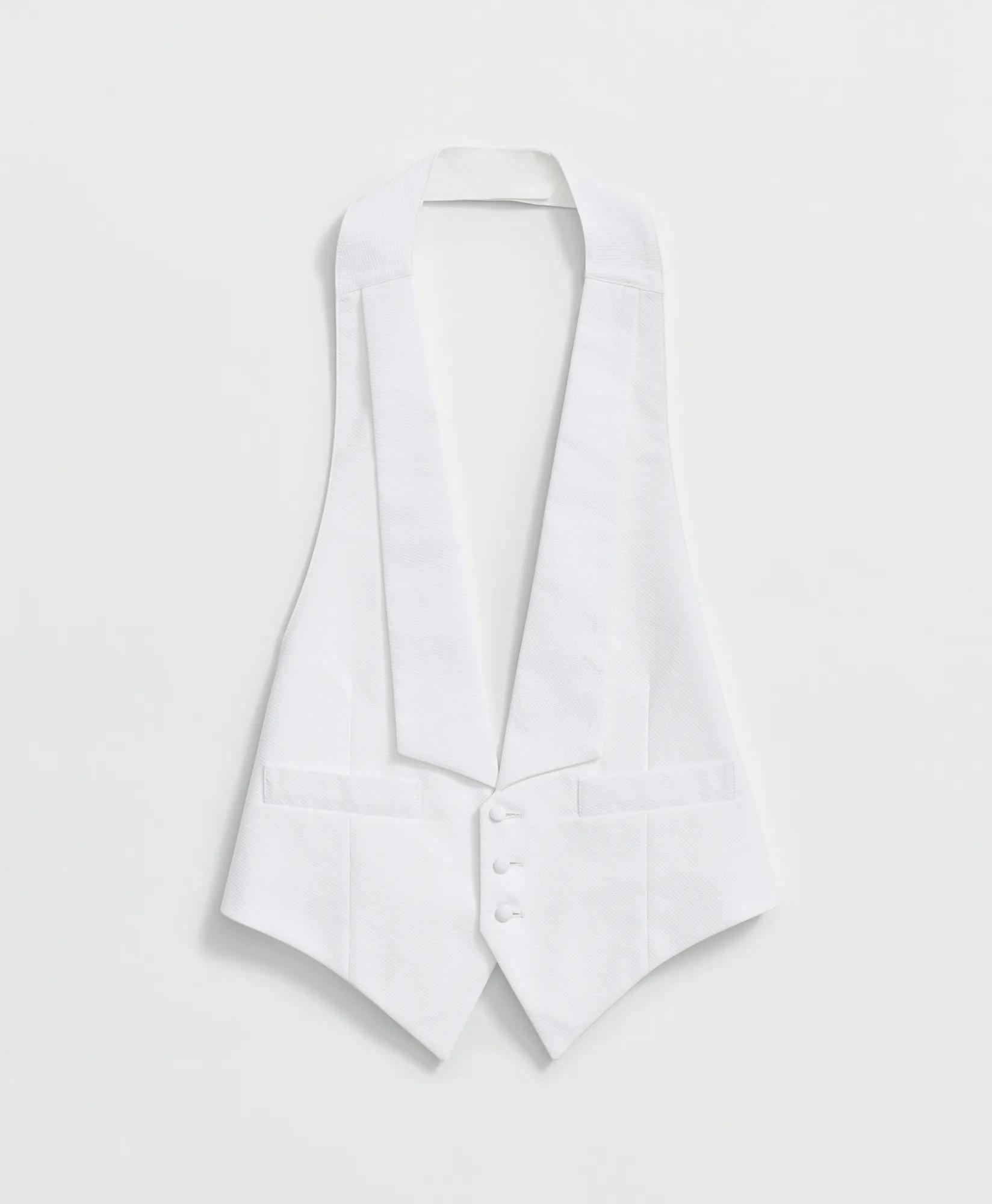 Black Fleece Formal Vest in Cotton Pique