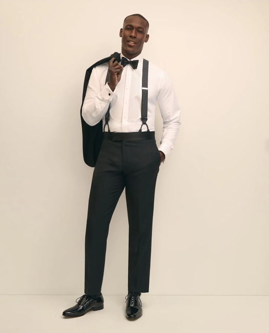 Traditional Fit Merino Wool Twill 1818 Tuxedo Pants