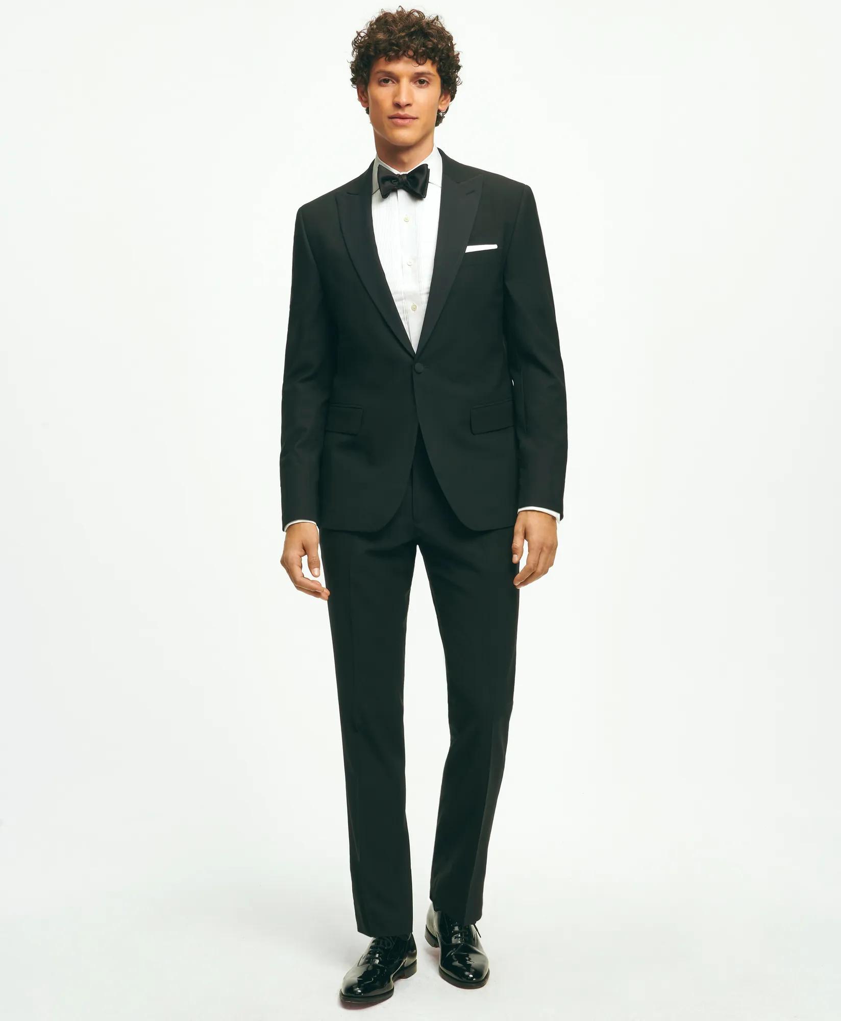 Explorer Collection Classic Fit Wool Tuxedo Jacket - Black