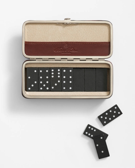 Travel Dominoes Game With Calfskin Case