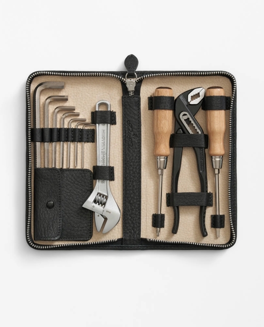 Genuine Leather Case Car Tool Kit