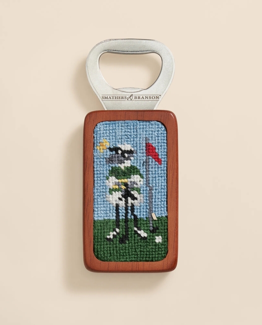 Smathers & Branson Needlepoint Henry Golf Bottle Opener