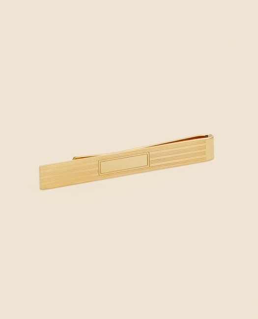 Sterling Silver Engravable Rhodium-Plated Tie Clip