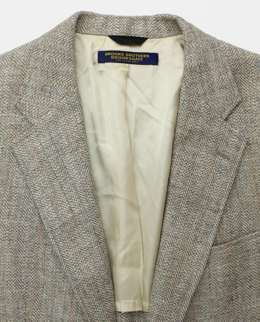 BrooksGate Wool Silk Blend Tweed Sport Coat, 1980s, 41 L