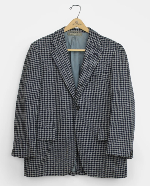 Houndstooth Tweed Sport Coat, 1970s, 41LONG