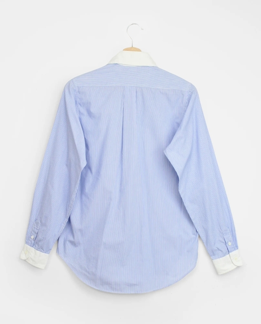 Striped Contrast Collar Shirt, 1960s, 14