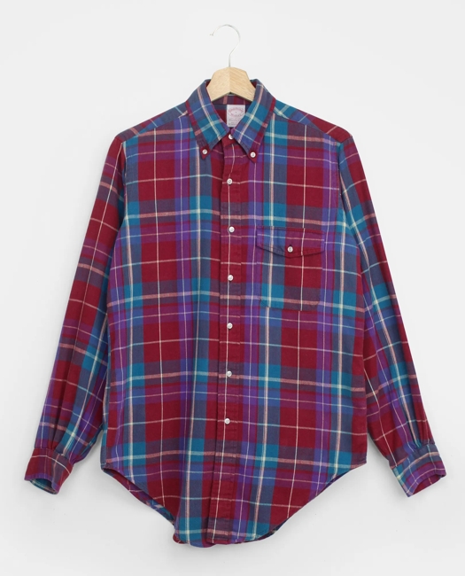 Cotton Flannel Button Down Shirt, 1990s, S