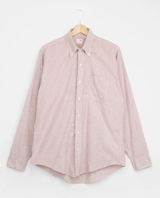 BrooksGate University Stripe Oxford Cloth Button Down Shirt, 1980s, 15.5