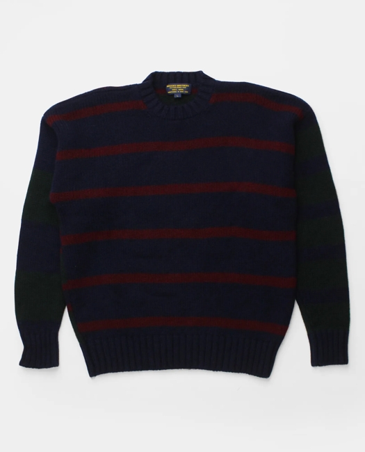 Mismatched Stripe Wool Sweater, 1990s, L