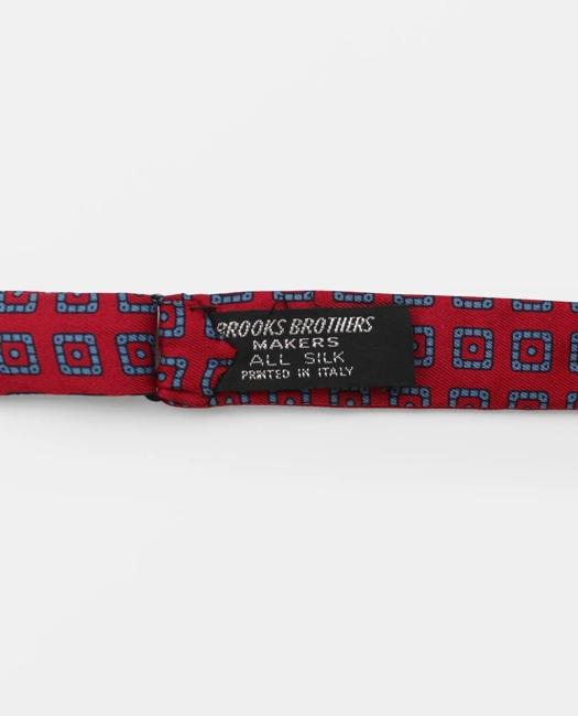 Geometric Print Silk Bow Tie, 1960s, OS