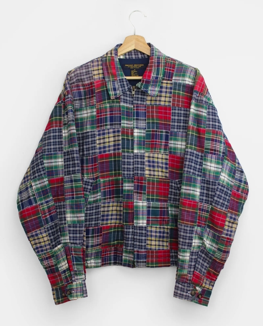 Patchwork Madras Blouson Jacket, 1990s, M