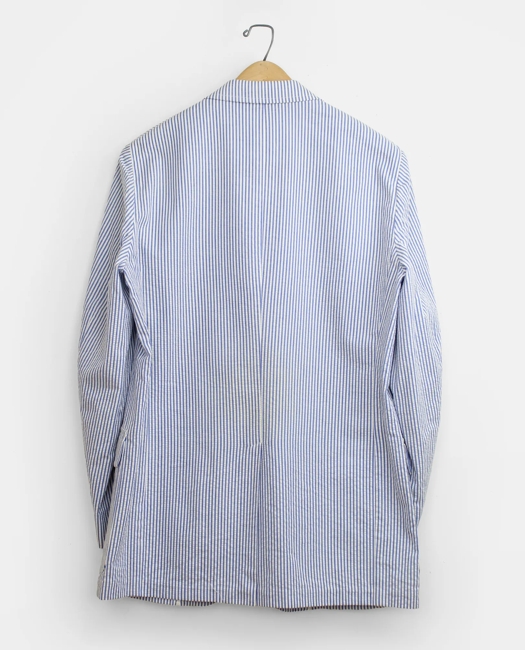 BrooksGate Wash & Wear Seersucker Sport Coat, 1980s, 43 L
