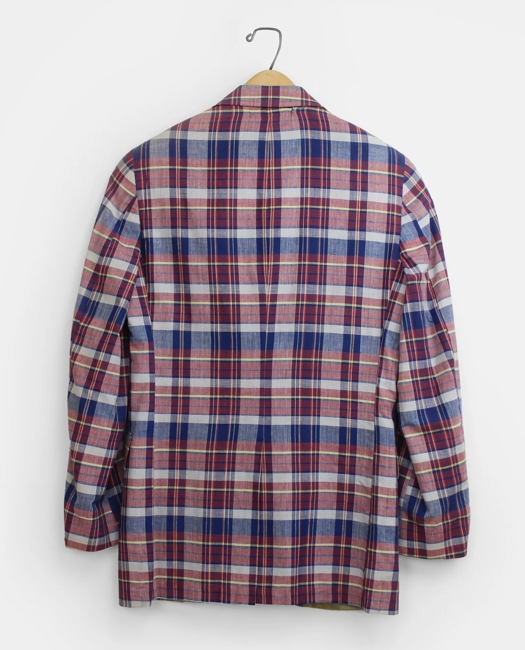 BrooksGate Madras Sport Coat, 1980s, 37 R