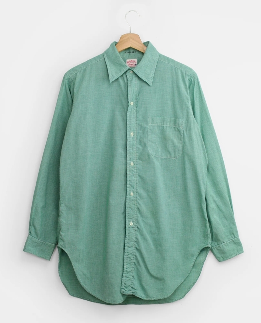 Gingham Shirt, 1970s, 15.5