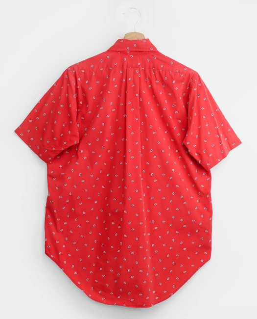 Paisley Print Short-Sleeved Shirt, 1980s, 14.5