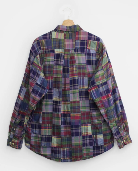 Patchwork Madras Shirt, 1990s, L