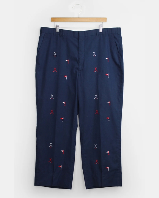 Golf Embroidered Chinos, 1970s 1980s, 40