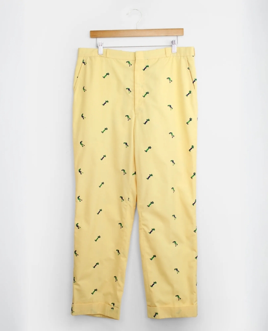 Golf Swing Embroidered Chinos, 1980s, 34