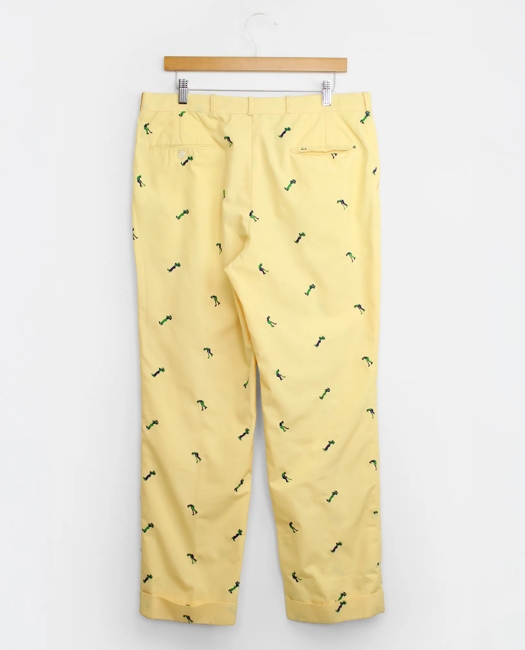 Golf Swing Embroidered Chinos, 1980s, 34