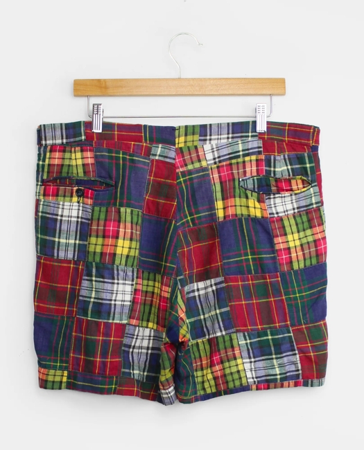 Patchwork Madras Shorts, 1980s, 36
