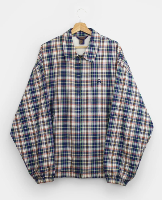 Madras Blouson Jacket, 1990s, XL