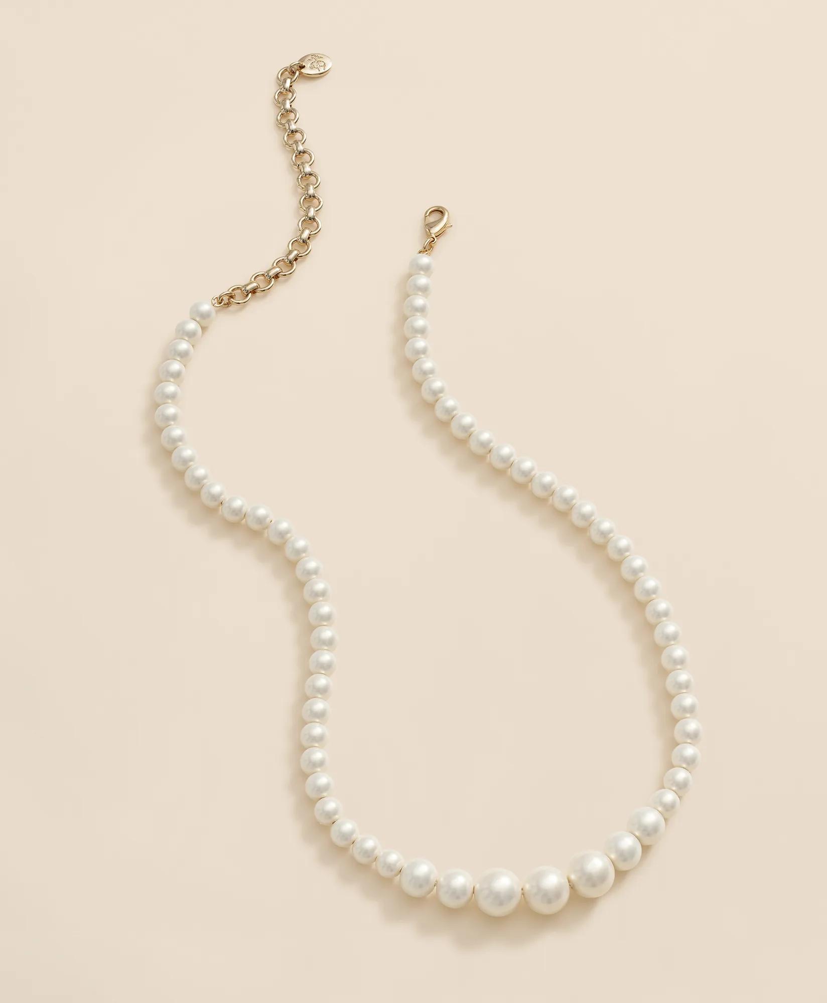 Faux-Pearl Gold-Plated Necklace