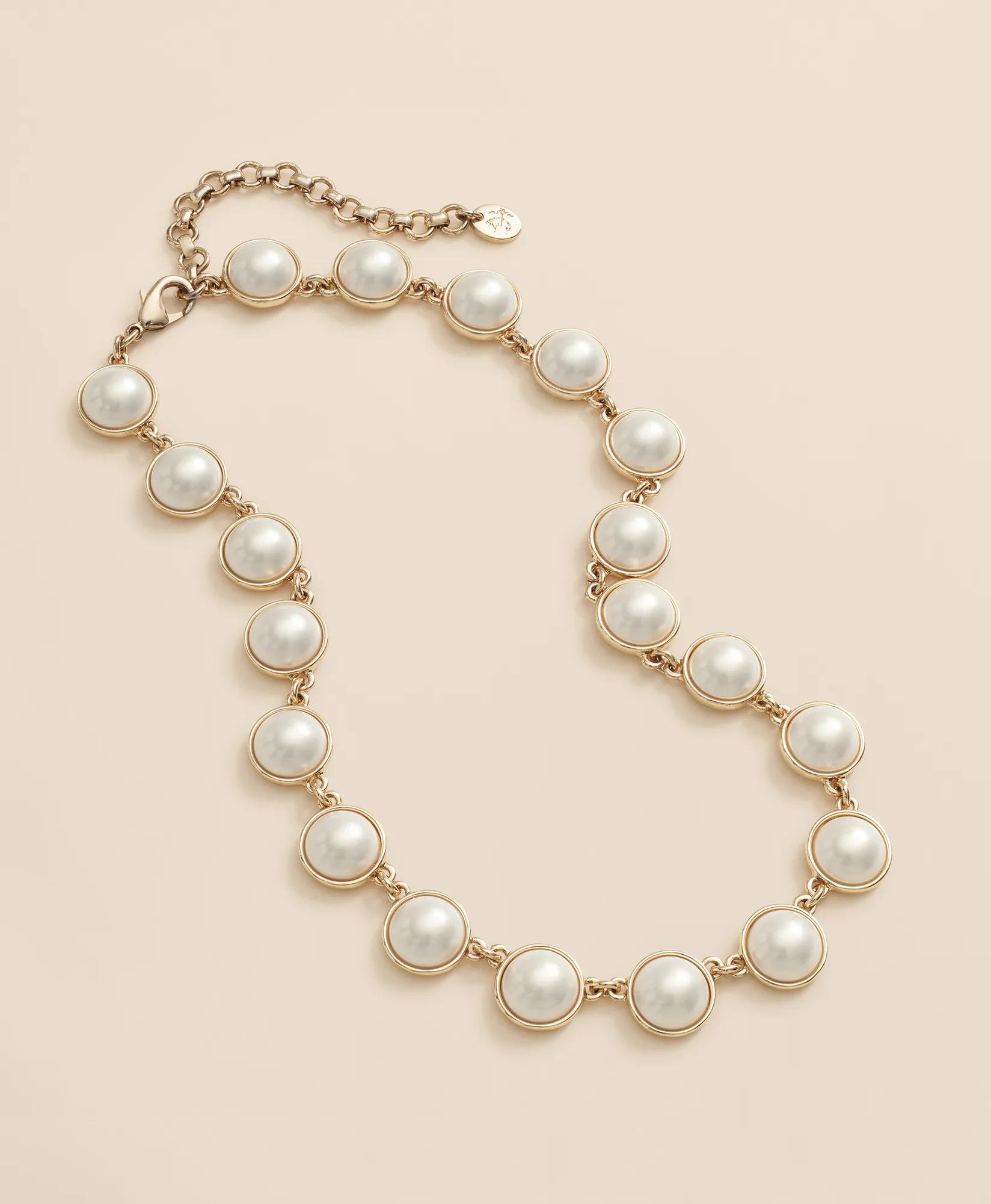 Faux-Pearl Gold-Plated Bracelet