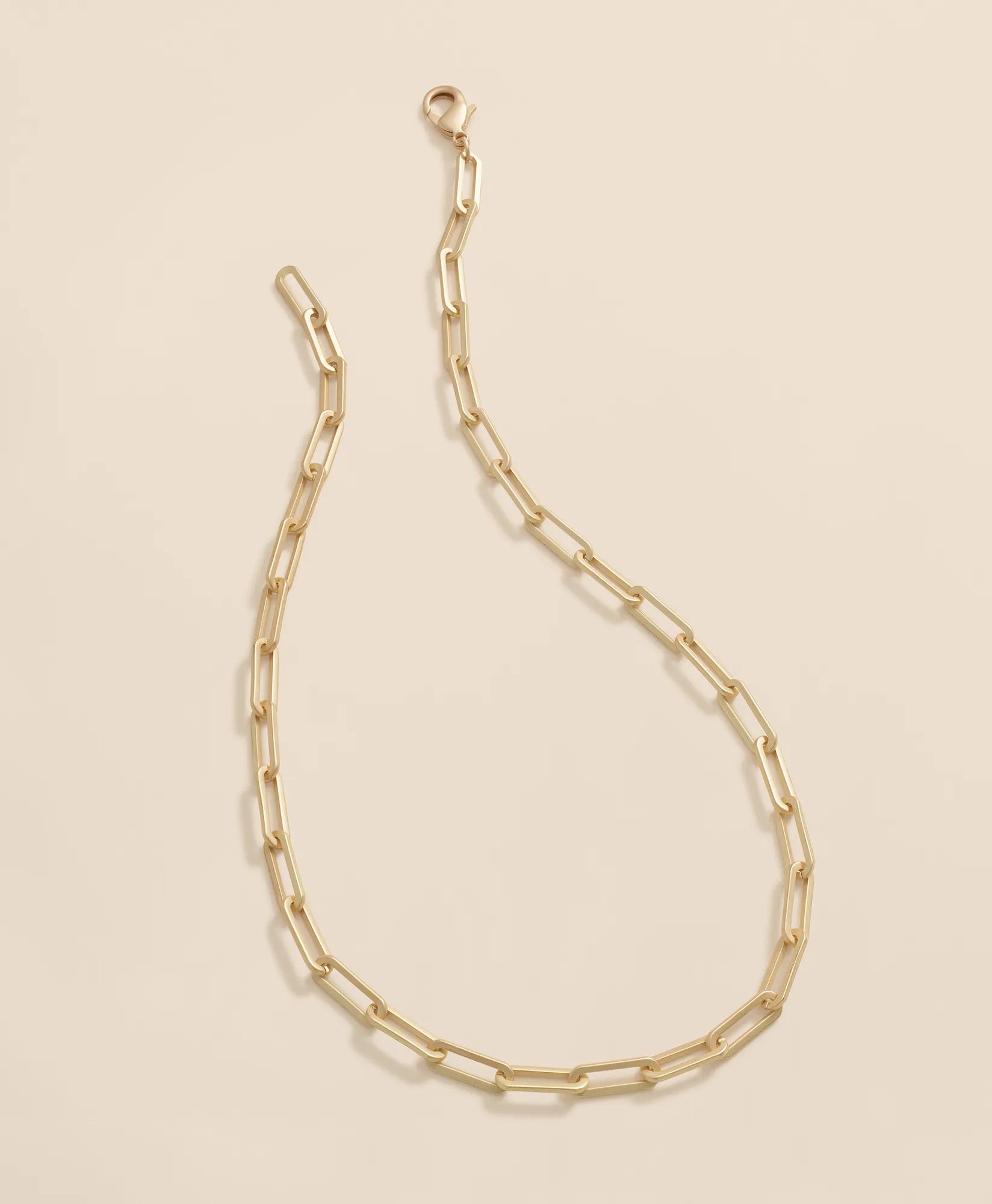 Loni Paul Paperclip Layering Chain in Matte 14K Plated Gold